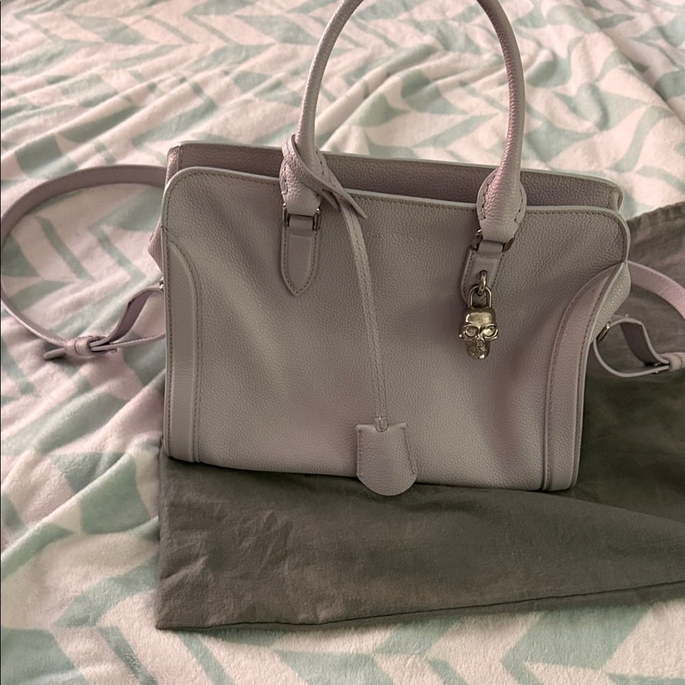 Alexander McQueen Light Gray Satchel